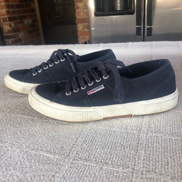 Superga The Classic COTU Canvas Tennis Shoe Sneakers Size 6.5 Blue Casual Preppy - Picture 4 of 10